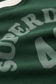 Superdry Enamel Green Athletic Graphic Ringer T-Shirt - Image 5 of 6