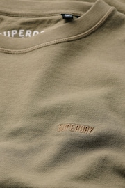 Superdry Light Khaki Green Classic Essential Sweatshirt - Image 4 of 4