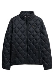 Superdry Jet Black Diamond Quilt Fuji Lite 100% Cotton Jacket - Image 5 of 6