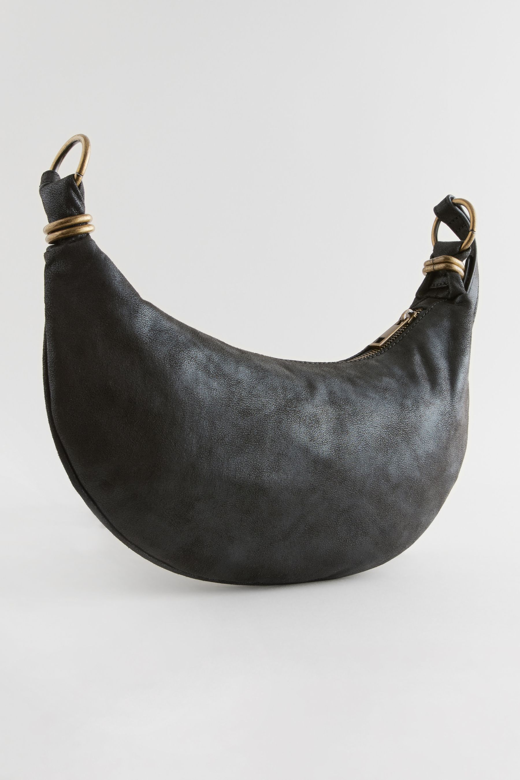 Black Studded Cross Body Sling Bag