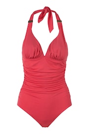 Seaspray Regular Length Pink Audrey Coral Hourglass Halter Swimsuit - Image 3 of 3