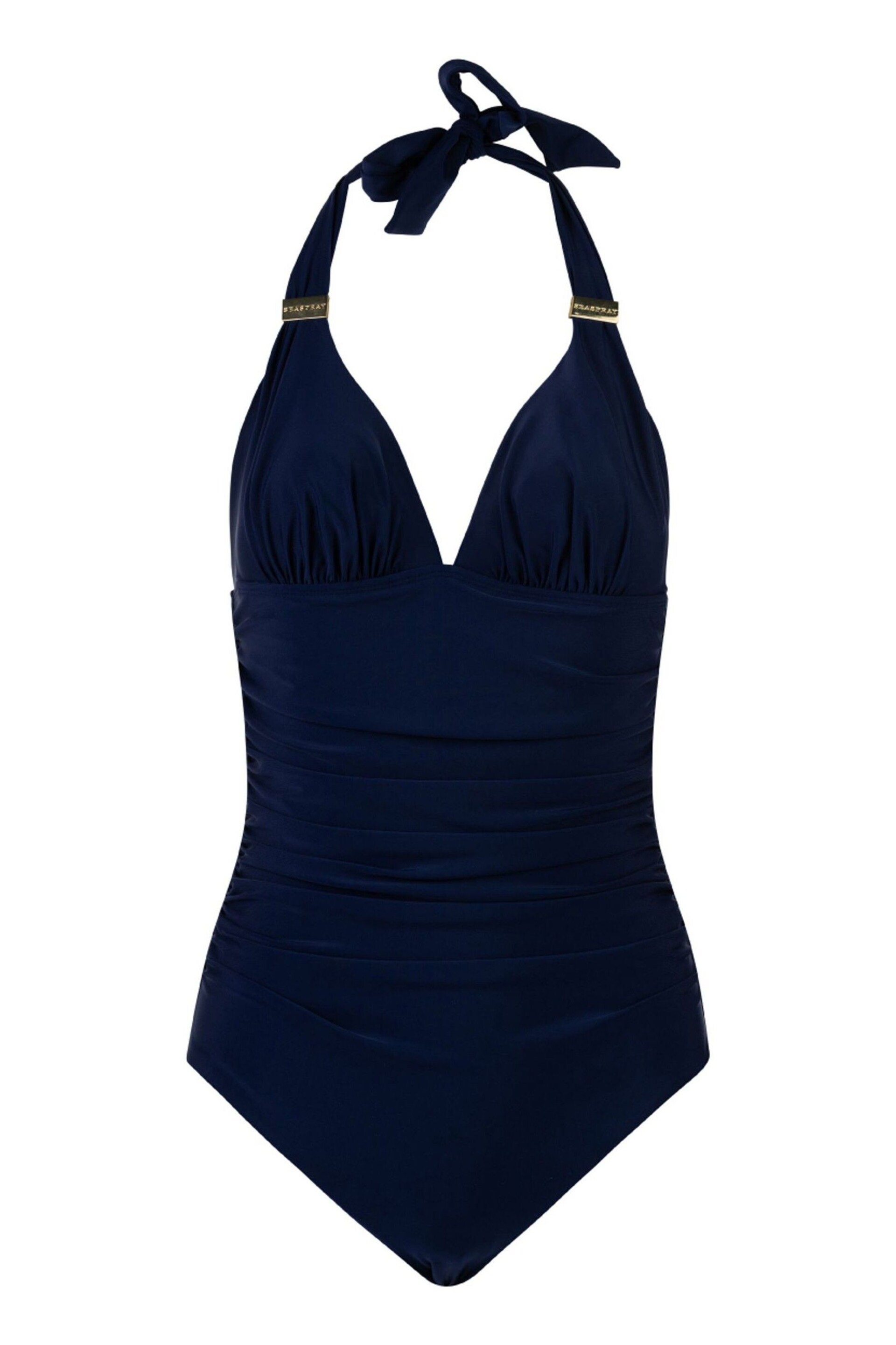 Seaspray Navy Blue Audrey Hourglass Halter Regular Length Swimsuit - Image 3 of 3