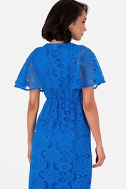 Lovedrobe Satin Functional Wrap Puff Sleeve Midaxi Dress - Image 3 of 5