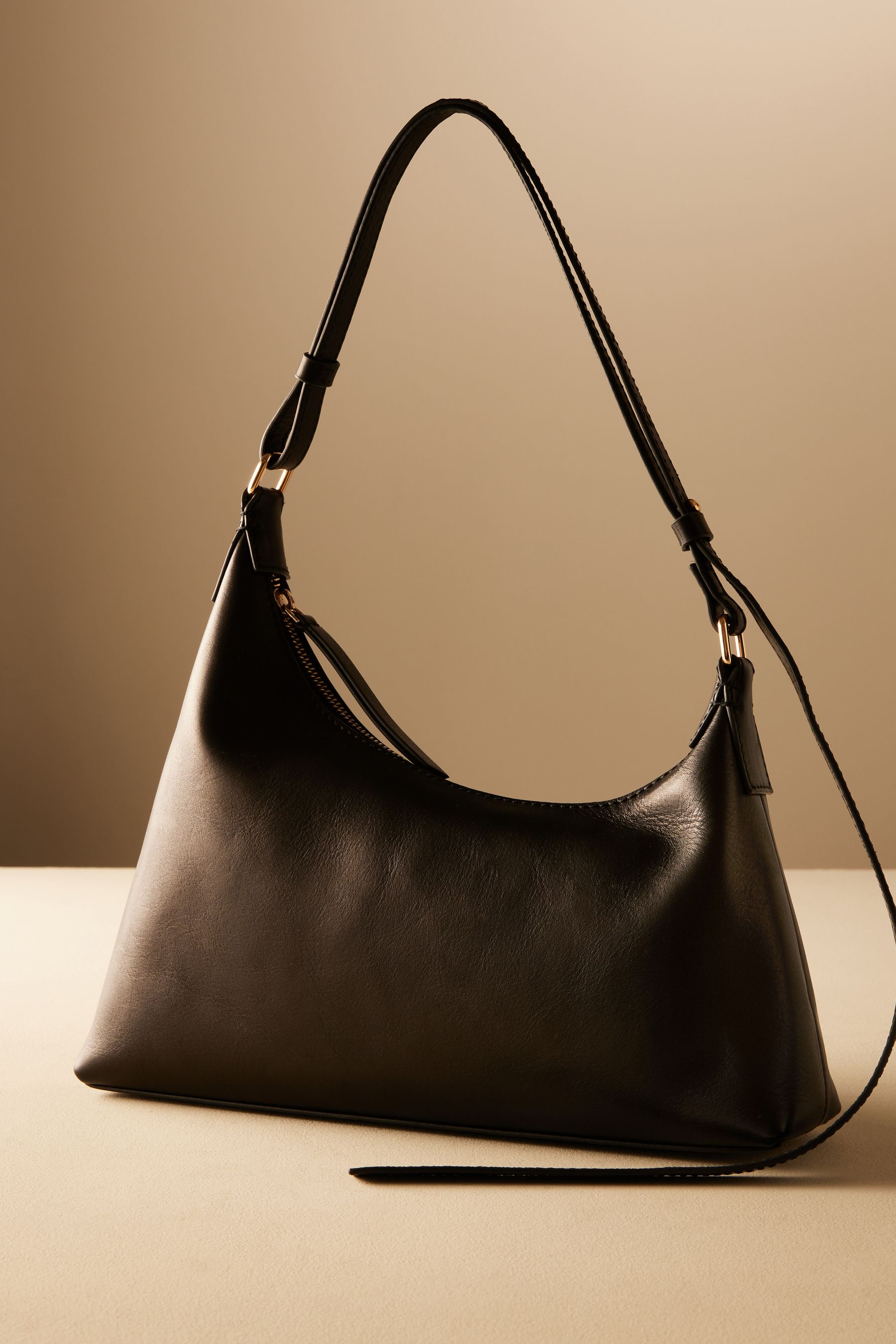Buy Black Leather and Premium Aysmmetric Shoulder Bag from the Next UK online shop