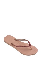 Havaianas Pink Glitter Flip Flops - Image 2 of 8