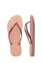 Havaianas Pink Glitter Flip Flops - Image 5 of 8