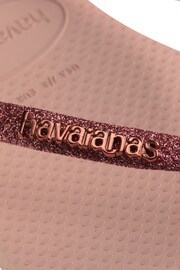 Havaianas Pink Glitter Flip Flops - Image 6 of 8