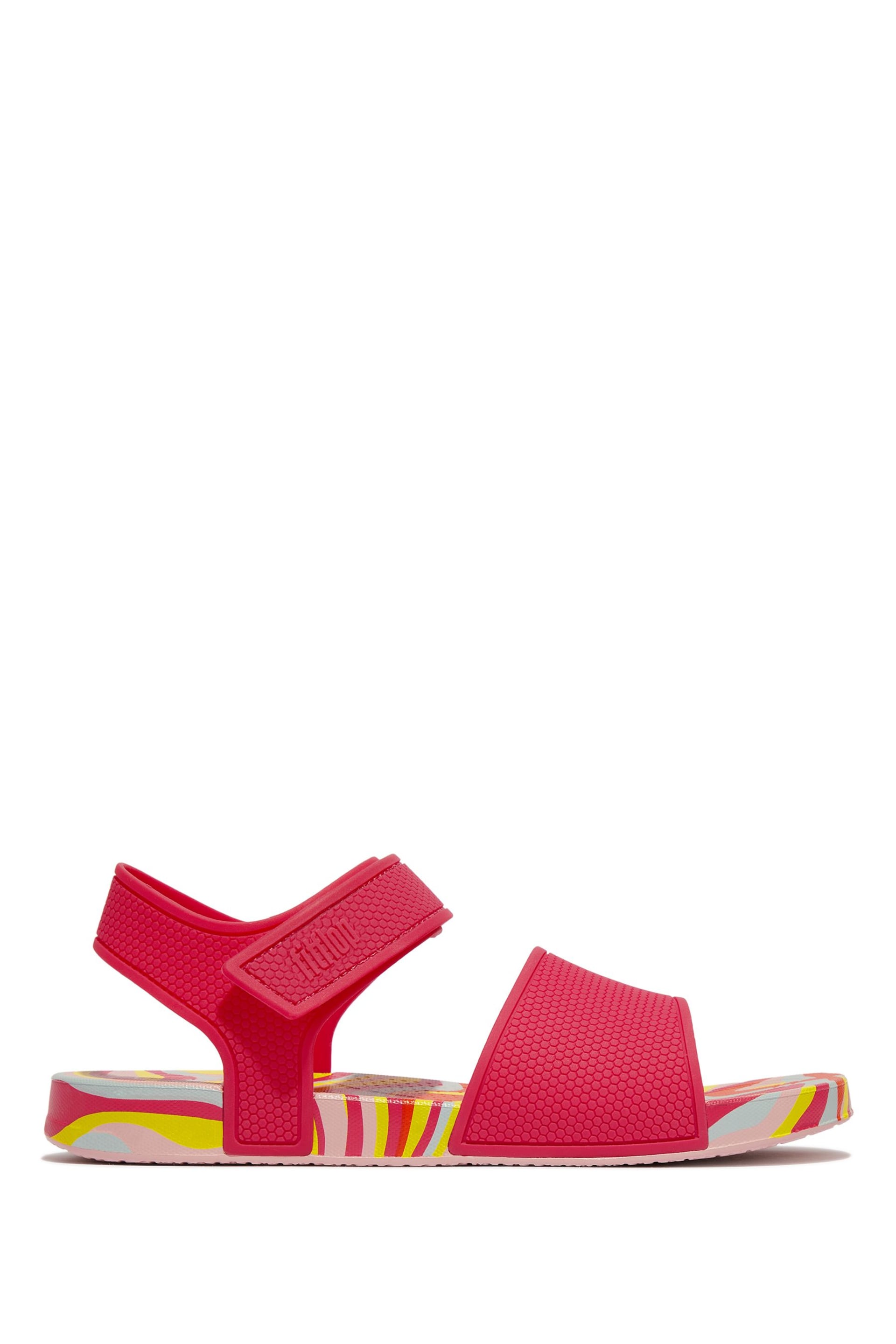 FitFlop Red Kids Iqushion Junior Swirly Ergonomic B/S Sandals - Image 3 of 5