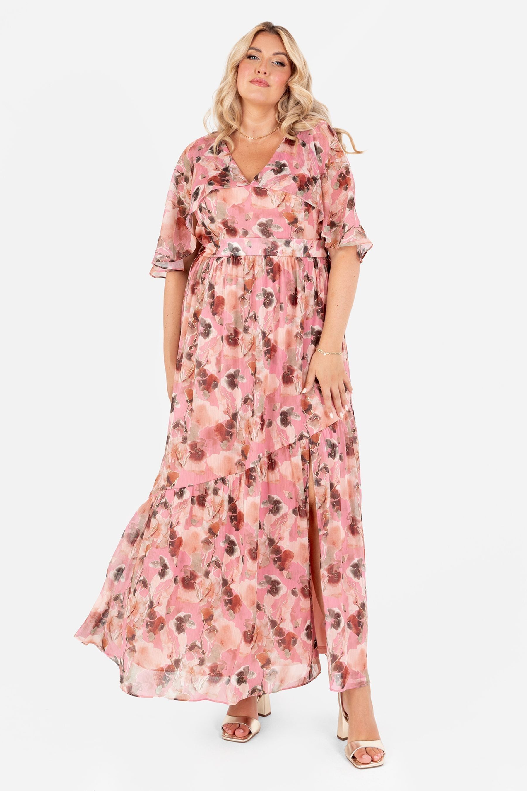 Lovedrobe embroidered cape dress hot sale