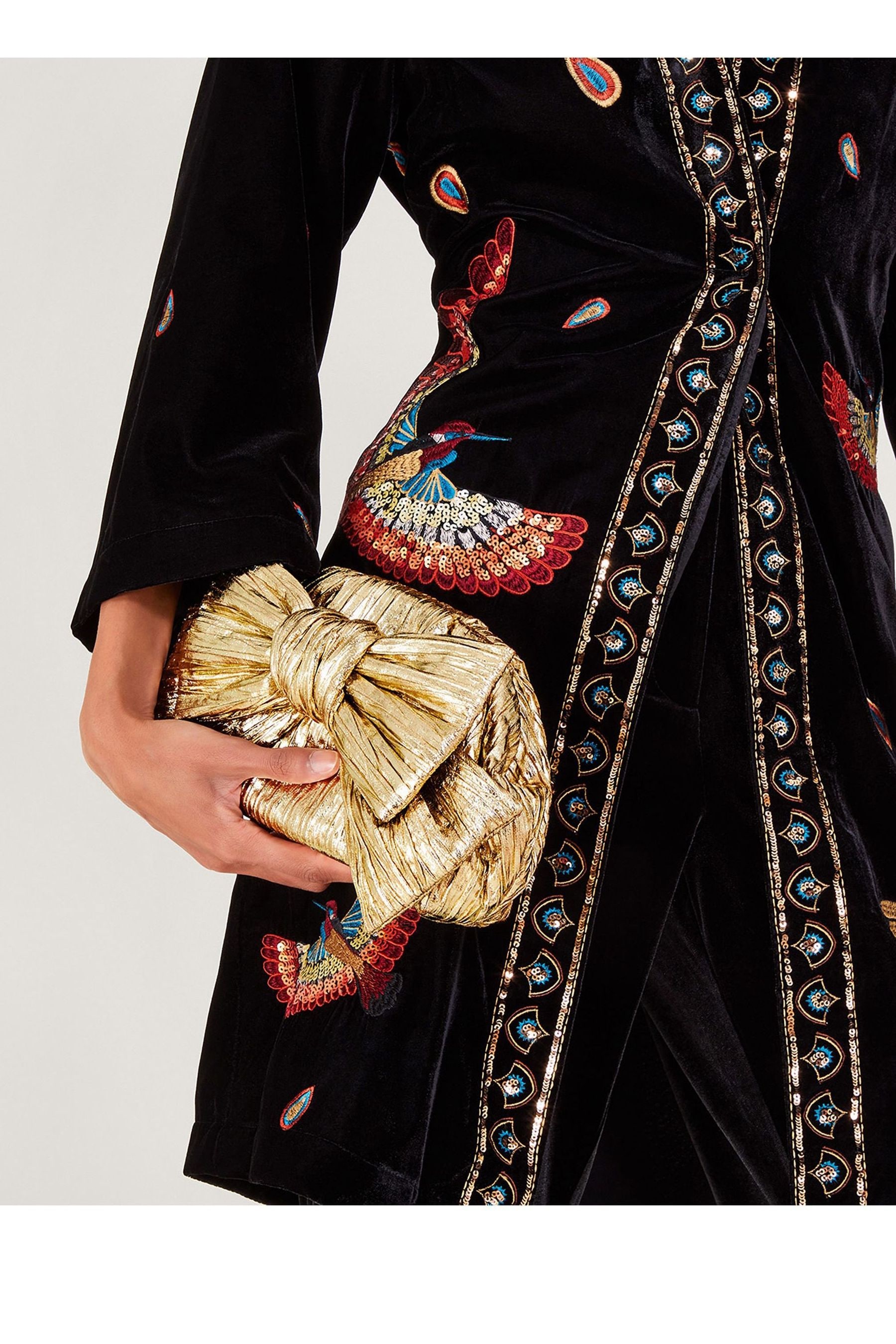 Buy Monsoon Tone Oversized Bow Metallic Bag Next Ukraine