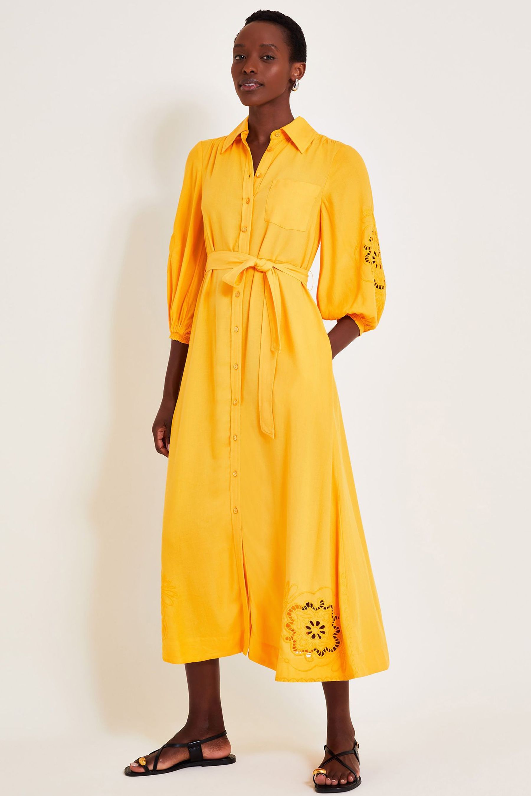 Buy Monsoon Yellow Millie Shirt Dress from the Next UK online shop
