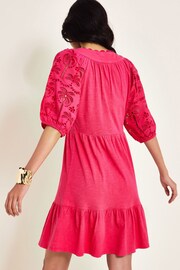 Monsoon Pink Skye Schiffli Dress - Image 2 of 6