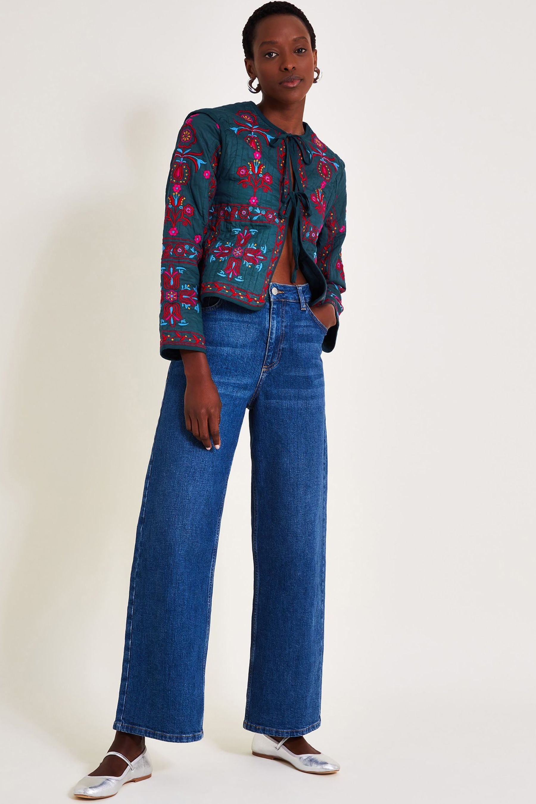 Buy Monsoon Blue 100 Cotton Matilda Tie Jacket from Next Luxembourg