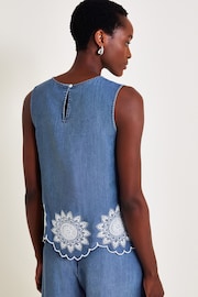 Monsoon Blue Talia Embroidered Top - Image 2 of 6