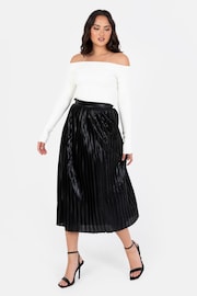 Lovedrobe Pleated Metallic Midi Skirt - Image 3 of 6