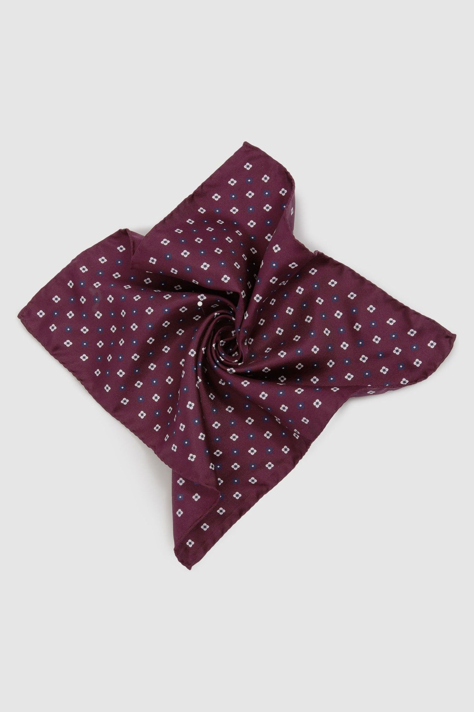 Buy Reiss Bordeaux Lucca Silk Hybrid Print Pocket Square from the Next UK online shop
