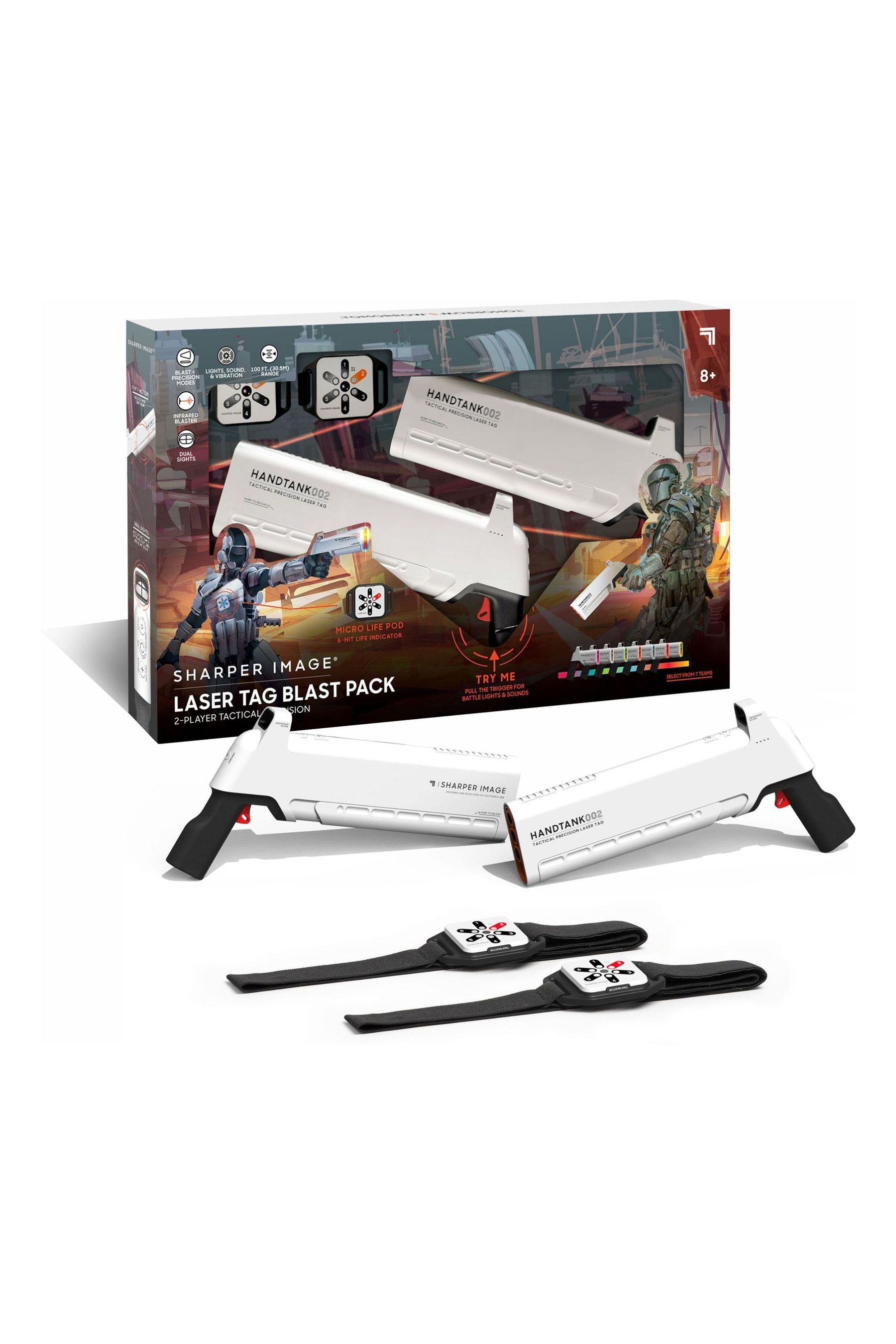 Buy Sharper Image White Laser Tag Blast Pack 2 Player Tactical Precision 4 Piece from the Next UK online shop