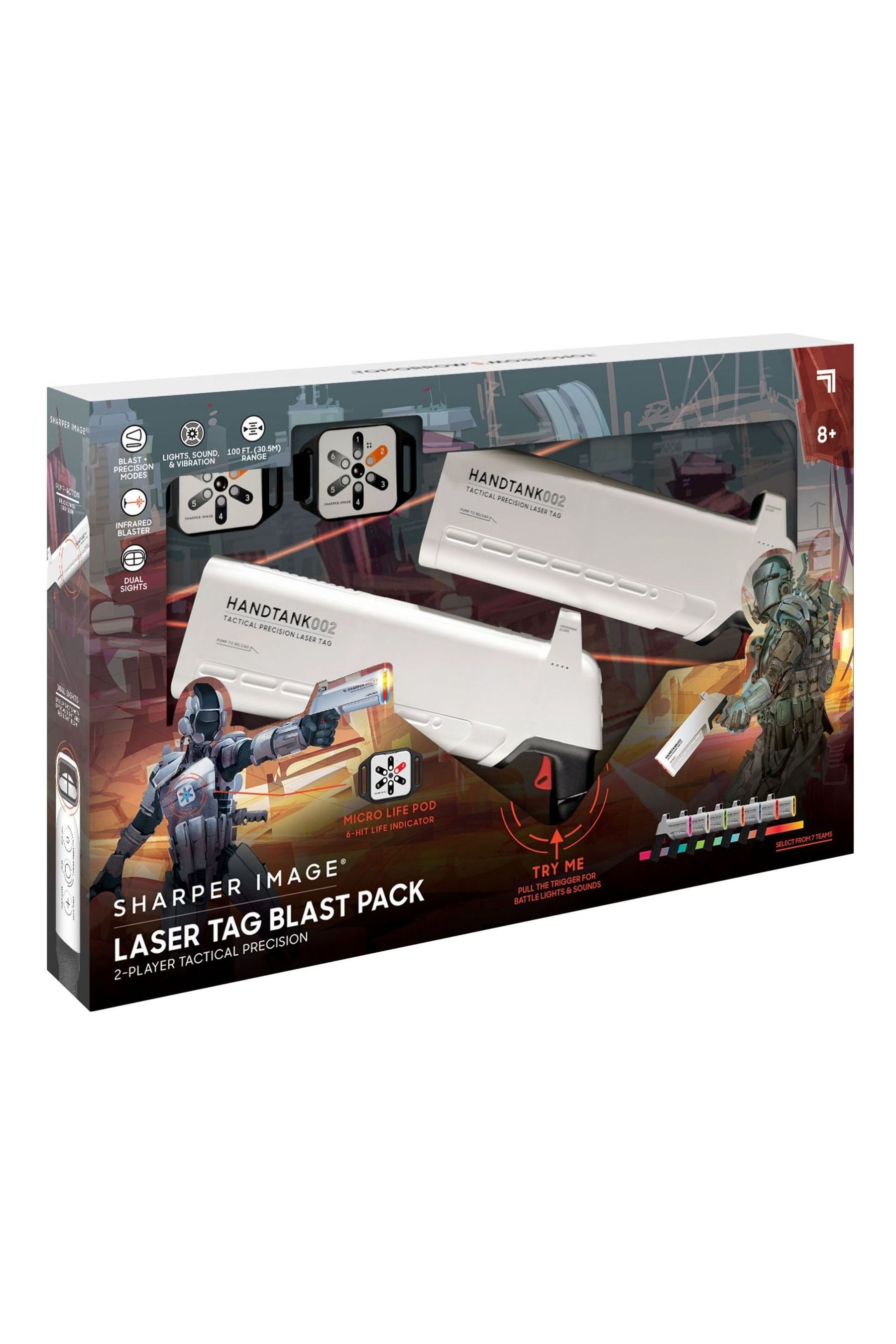 Sharper image two player electronic laser tag set store