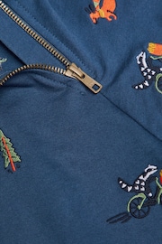 Monsoon Blue Park Embroidered Zip Sweatshirt - Image 3 of 3