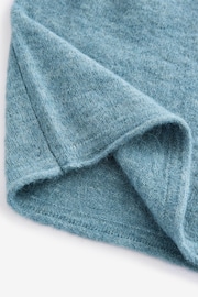 Chambray Blue Sleeveless Knitted Crew Tank Vest Top with Alpaca - Image 6 of 7