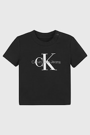 Calvin Klein Black Monogram T-Shirt - Image 1 of 2