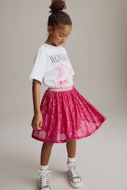 Pink Sequin Pull On Skirt (3-16yrs) - Image 1 of 5