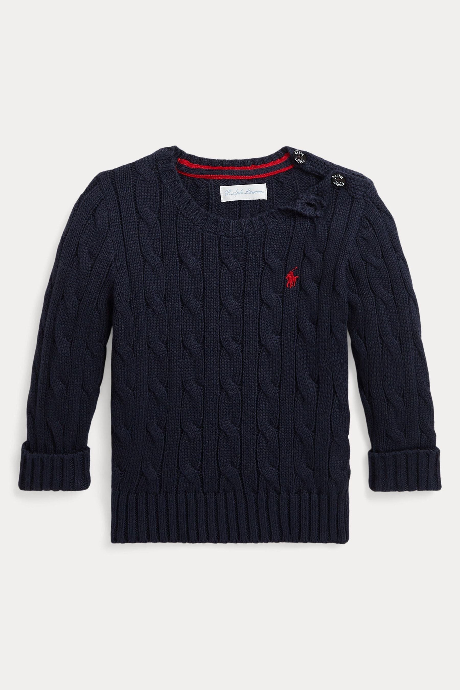 Polo Ralph Lauren Baby Cream Cable Knit 100 Cotton Jumper