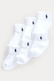 Polo Ralph Lauren Baby Boys White Socks 6 Pack - Image 1 of 1