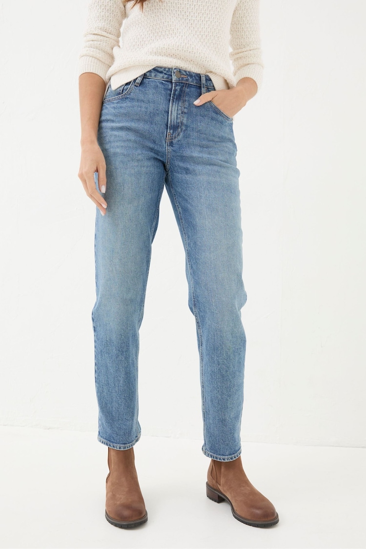 FatFace Blue Denim Boyfriend Chesham Girlfriend Jeans - Image 1 of 7