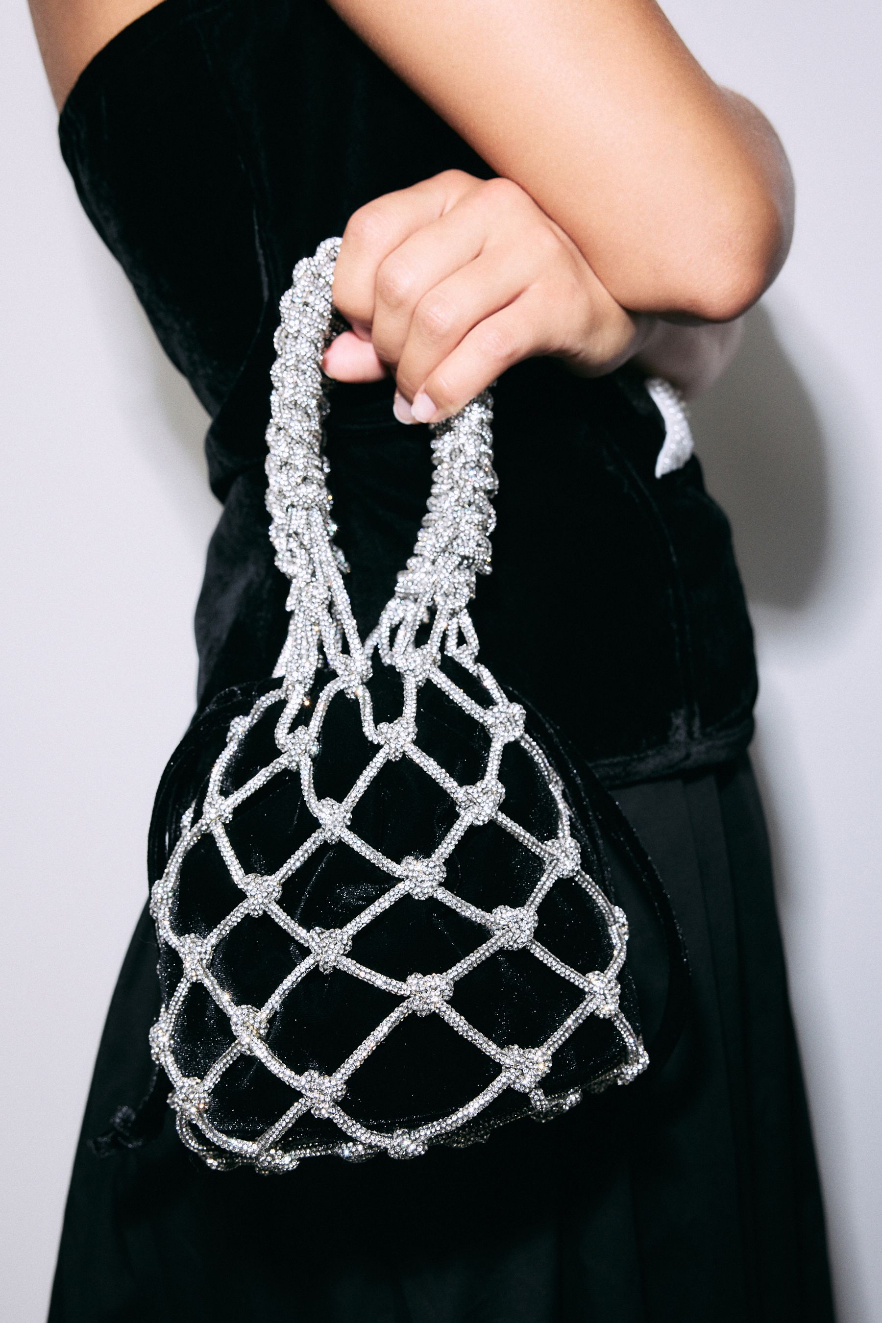 Diamante bucket bag hot sale