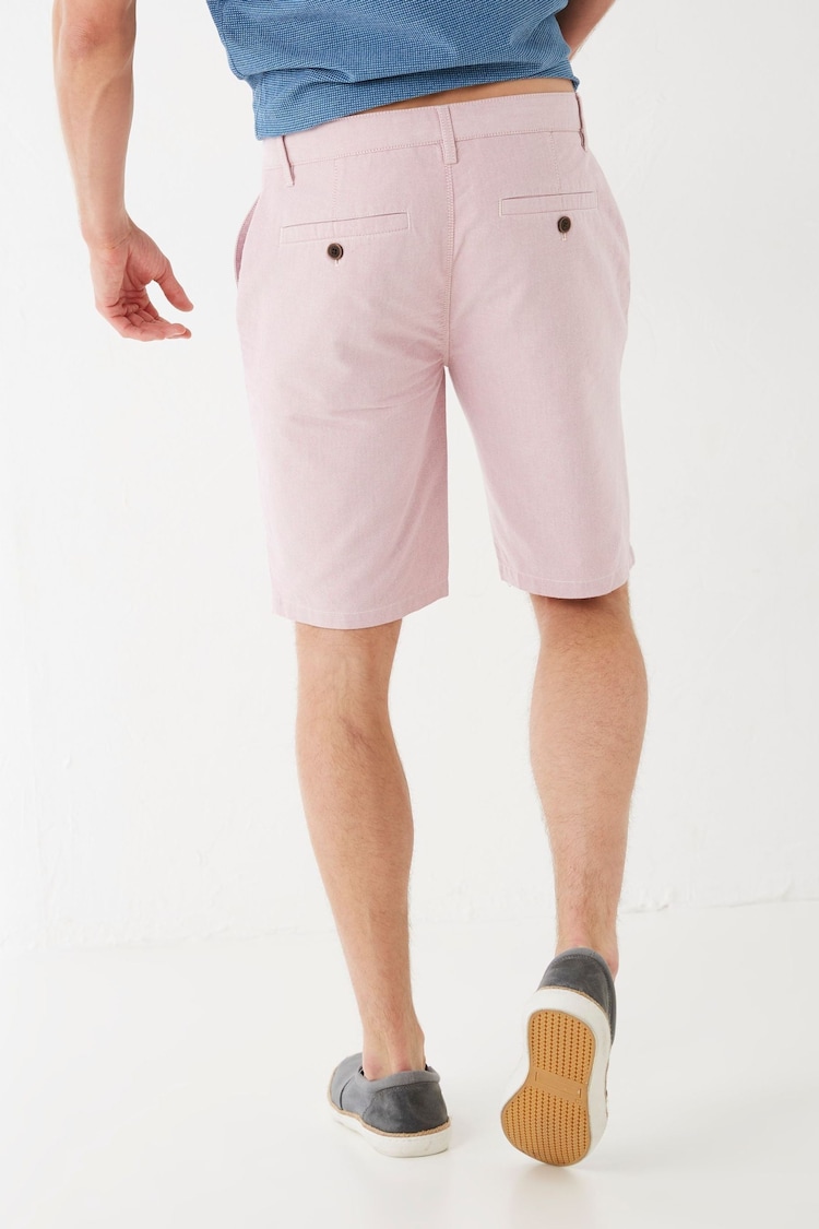 FatFace Pink Oxford Flat Front Shorts - Image 2 of 4