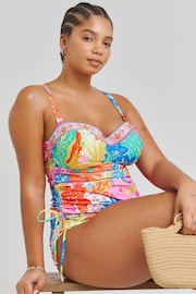 Figleaves Pink Frida Bandeau Tankini Top - Image 3 of 4