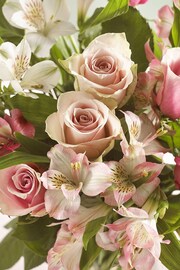 Pink Rose and Alstroemeria Fresh Flower Letterbox Bouquet - Image 2 of 6