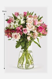 Pink Rose and Alstroemeria Fresh Flower Letterbox Bouquet - Image 5 of 6