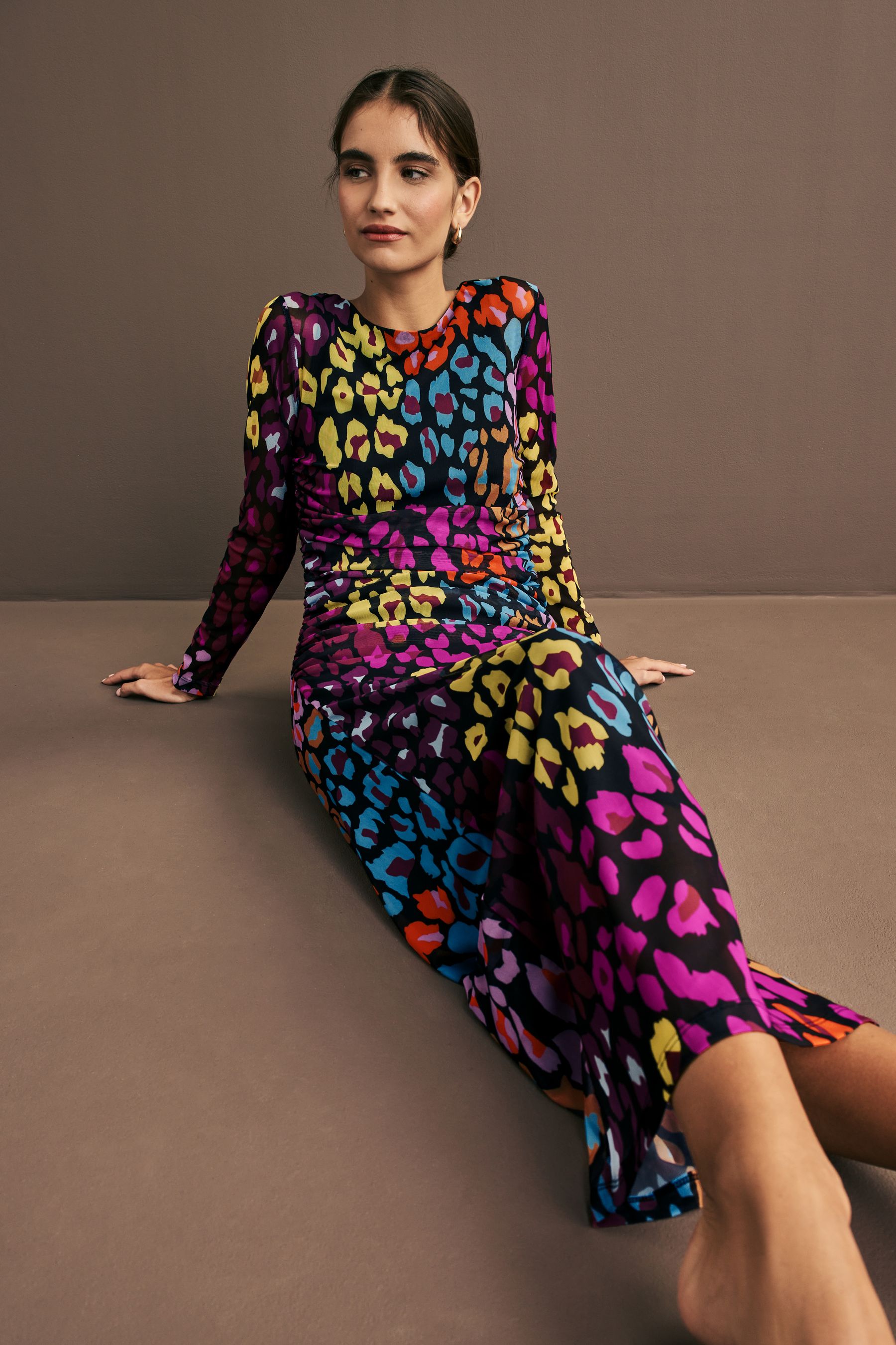 Bright leopard print dress clearance