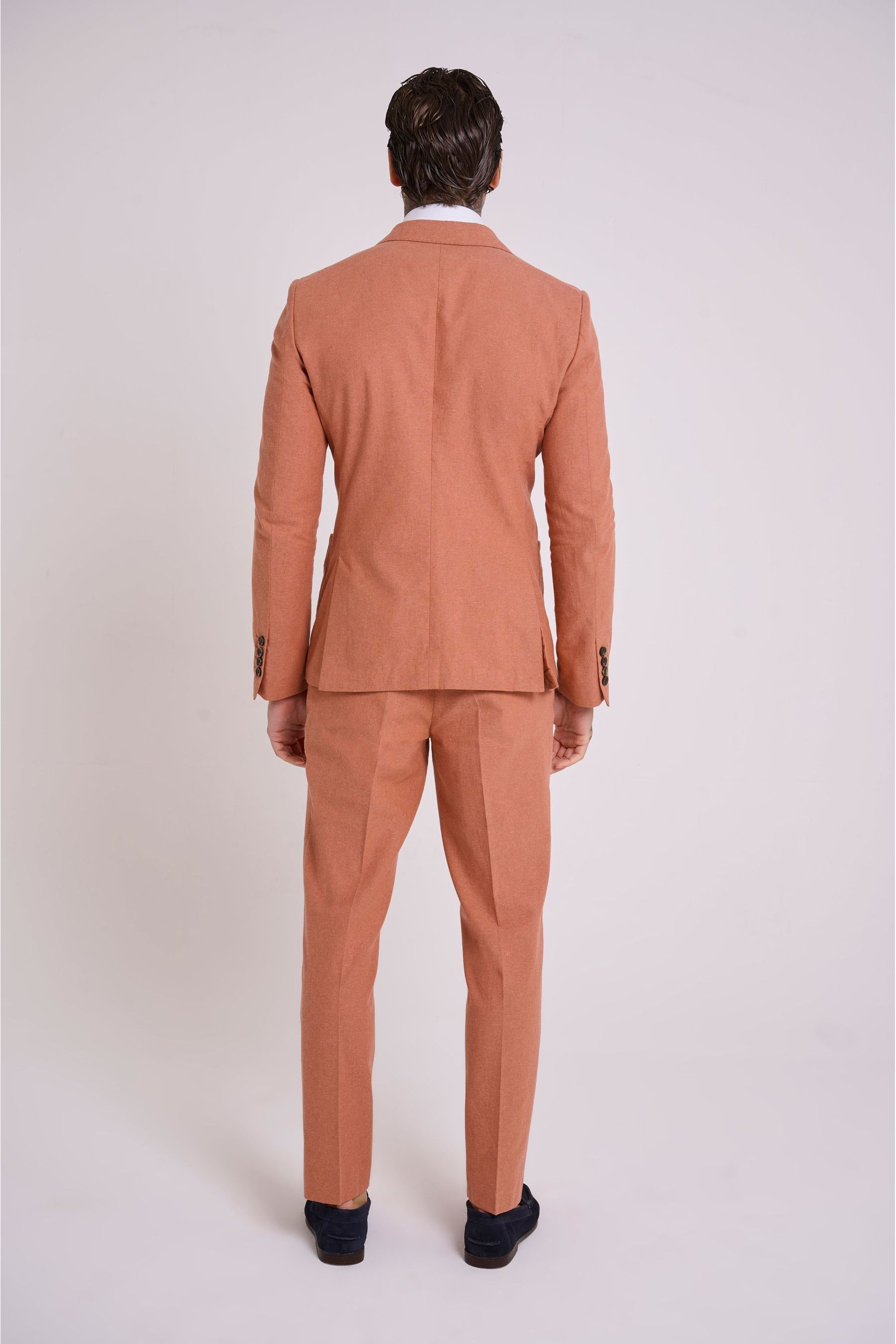 Buy Harry Brown Red Slim Fit Oliver Linen Cotton Blend Double Breasted Suit Blazer from Next Canada