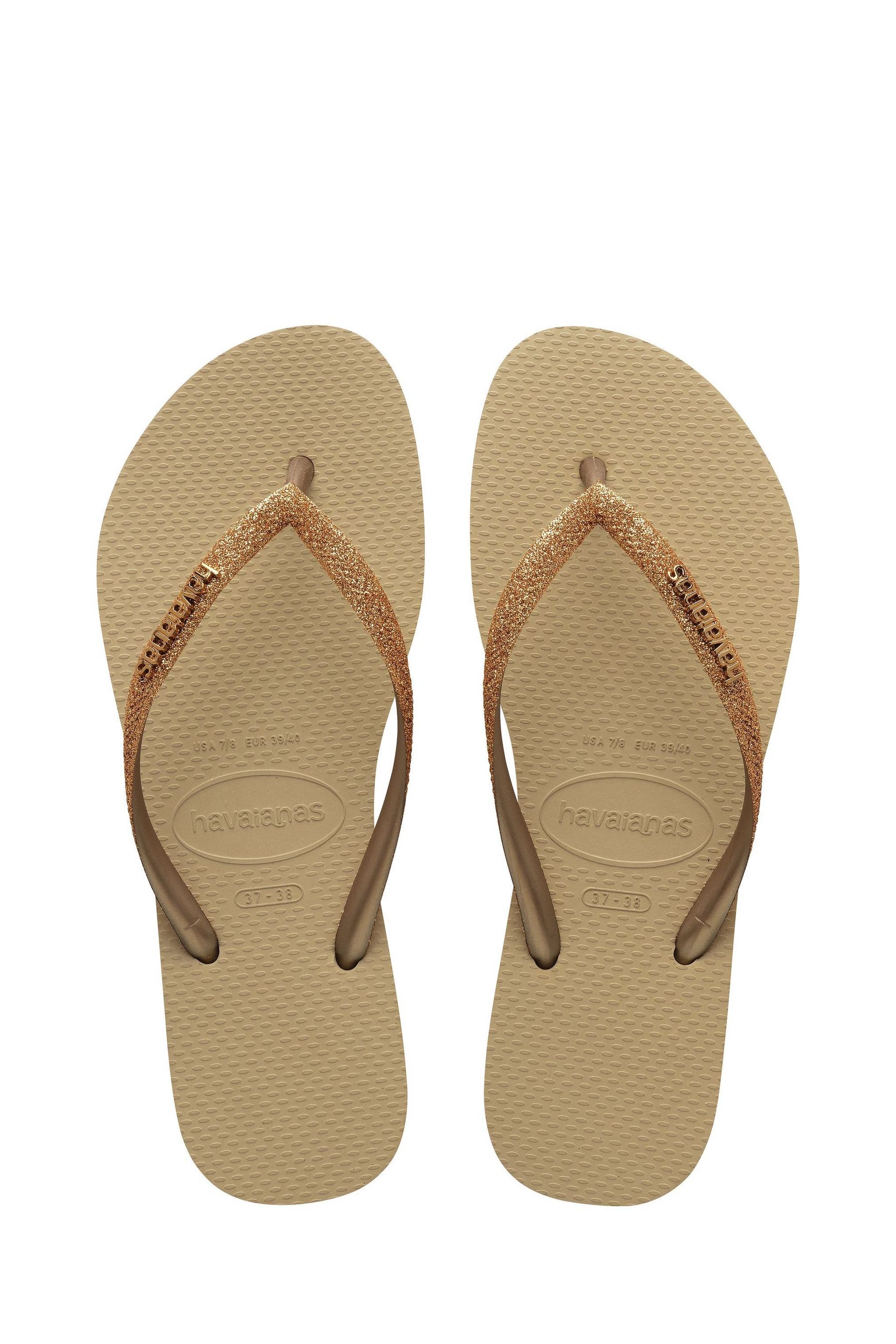 Havaianas glitter flip flops clearance