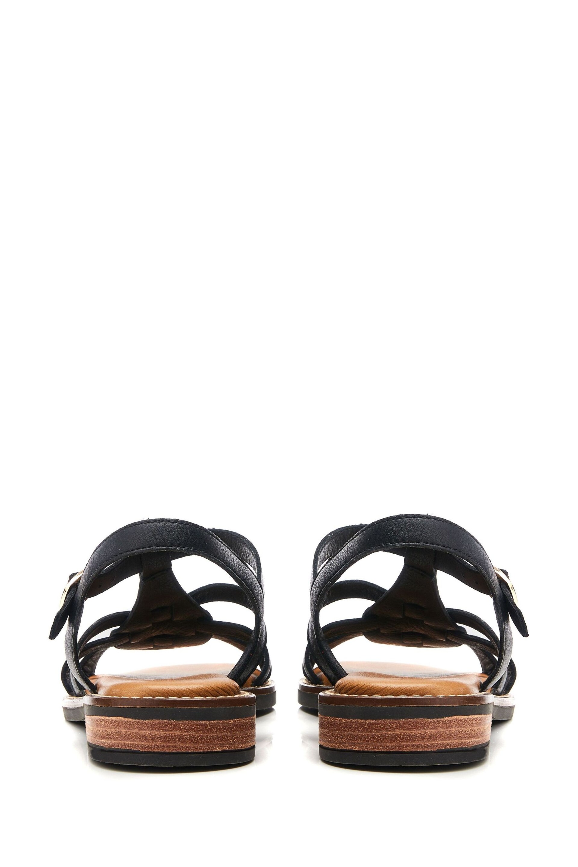 Moda in Pelle SH Saddle Flat T-Bar Strap Sandals - Image 3 of 4