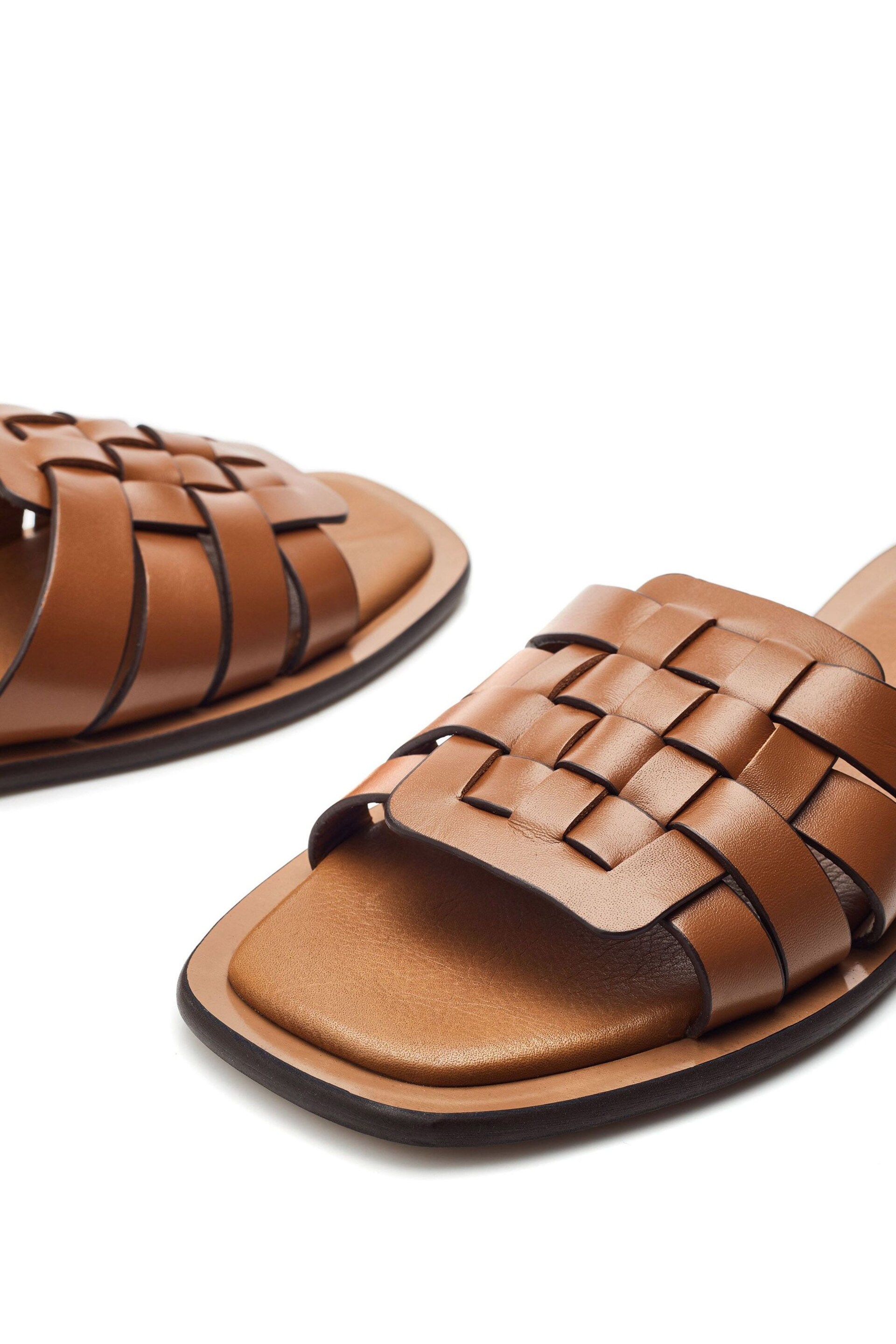 Moda in Pelle SH Athol Woven Vamp Flat Mule Sandals - Image 4 of 4