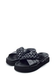 Moda in Pelle SH Aimee X over Plaited Strap Footbed Mule - Image 2 of 4