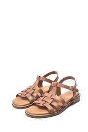 Moda in Pelle SH Saddle Flat T-Bar Strap Sandals - Image 2 of 4