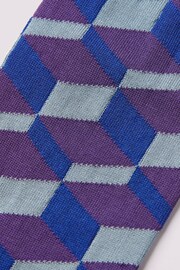 Duchamp Purple 3D Block Socks - Image 3 of 3