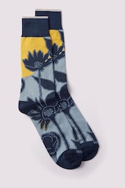 Duchamp Etched Floral Black Socks - Image 2 of 3