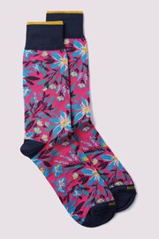 Duchamp Pink Mollie Floral Socks - Image 2 of 3