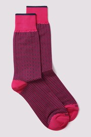 Duchamp Pink Mini Geo Socks - Image 2 of 3