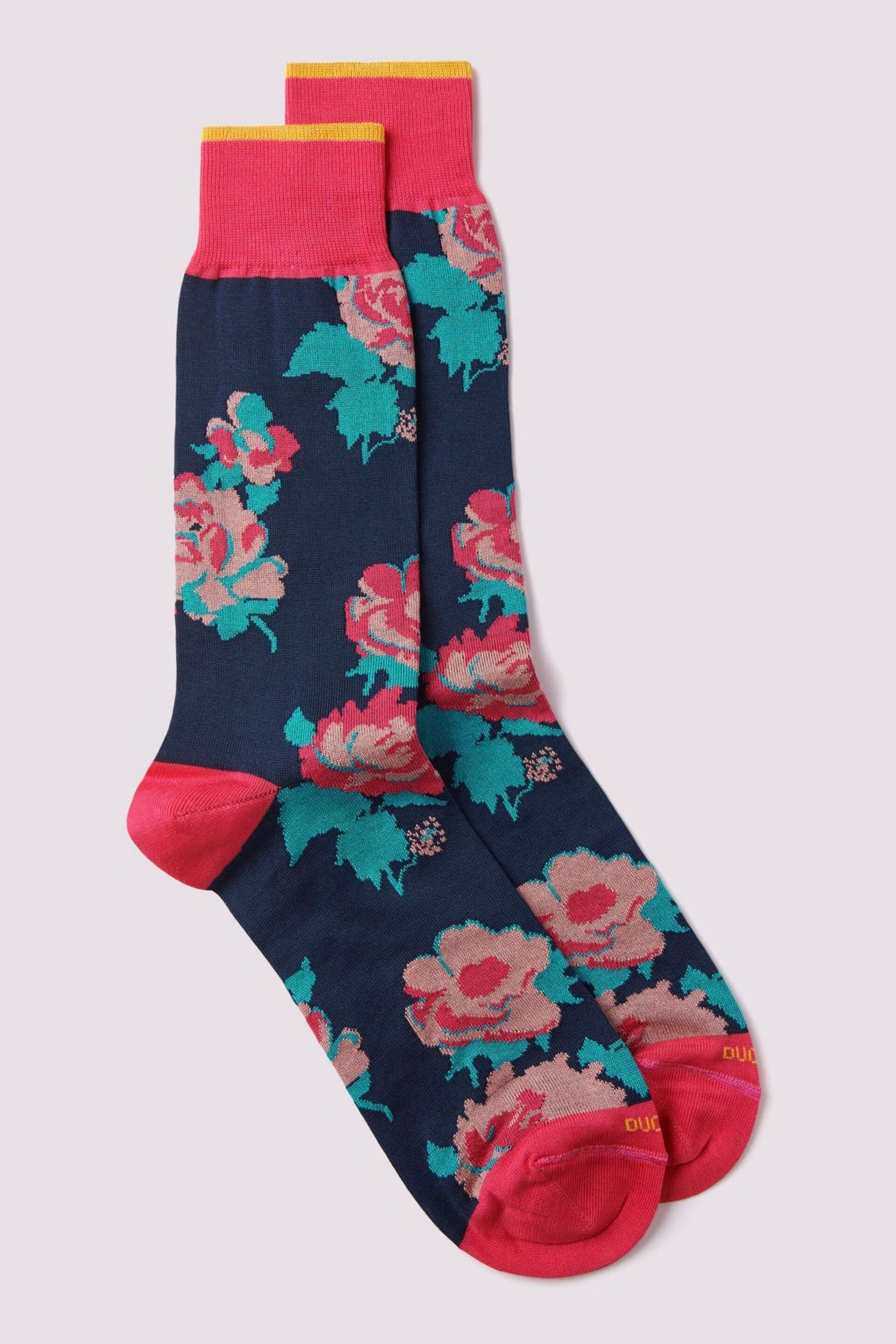 Duchamp Pink Floral Impression Socks - Image 2 of 3
