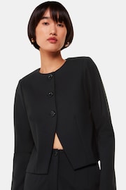 Whistles Black Ponte Anne Button Jacket - Image 4 of 6