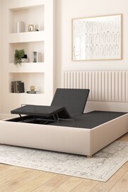 Aspire Furniture Off White Grant Velvet Electric Adjustable Bed With Mattress - Image 6 of 6