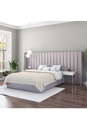 Aspire Furniture Grey Grandeur Wing Velvet Headboard - Image 1 of 3