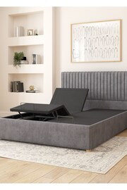 Aspire Furniture Steel Grant Velvet Electric Adjustable Bed With Mattress - Image 5 of 6